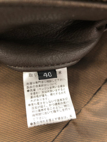 【現状渡し品】【メンズ】 RED MOON レッド ムーン COW LEATHER SINGLE RIDERS JACKET カウ レザー シングル ライダース ジャケット アウター 145-260815-rt-17-tagh サイズ：40 カラー：ブラウン 万代Net店