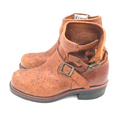 【現状渡し品】【メンズ】 CHIPPEWA チペワ TAN RENEGADE SHORT ENGINEER BOOTS 91065 USA製 白タグ タン レネゲード ショート エンジニア ブーツ 靴 164-260815-rt-26-tagh サイズ：7E カラー：ブラウン 万代Net店