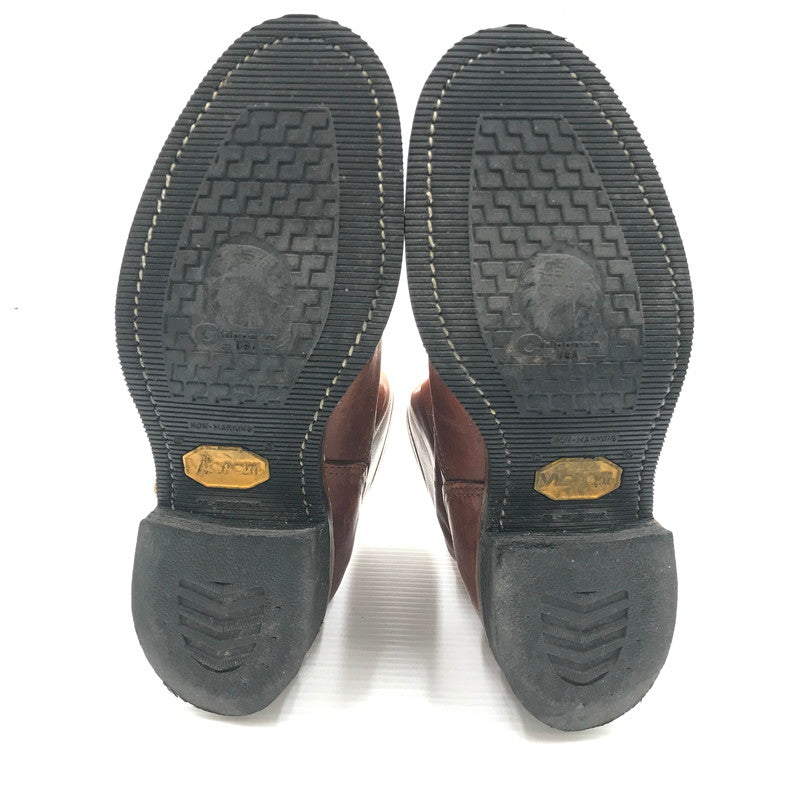 【現状渡し品】【メンズ】 CHIPPEWA チペワ TAN RENEGADE SHORT ENGINEER BOOTS 91065 USA製 白タグ タン レネゲード ショート エンジニア ブーツ 靴 164-260815-rt-26-tagh サイズ：7E カラー：ブラウン 万代Net店