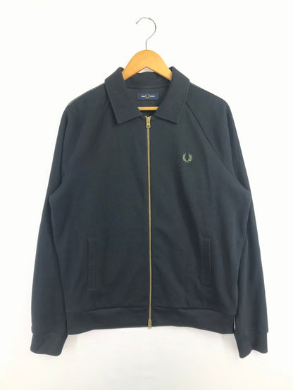 【中古品】【メンズ】 FRED PERRY フレッドペリー TENNIS GRIP TAPED TRACK JACKET J1318 テニス グリップ テープド トラックジャケット ライトアウター 141-260814-rt-15-tagh サイズ：L カラー：ブラック 万代Net店