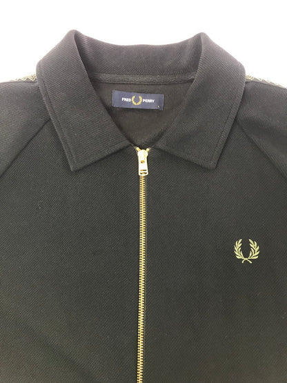 【中古品】【メンズ】 FRED PERRY フレッドペリー TENNIS GRIP TAPED TRACK JACKET J1318 テニス グリップ テープド トラックジャケット ライトアウター 141-260814-rt-15-tagh サイズ：L カラー：ブラック 万代Net店