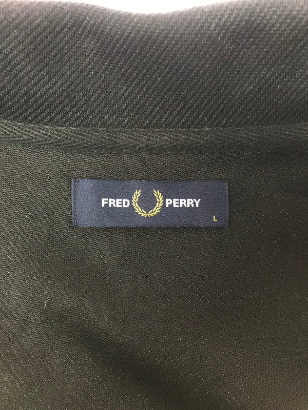 【中古品】【メンズ】 FRED PERRY フレッドペリー TENNIS GRIP TAPED TRACK JACKET J1318 テニス グリップ テープド トラックジャケット ライトアウター 141-260814-rt-15-tagh サイズ：L カラー：ブラック 万代Net店
