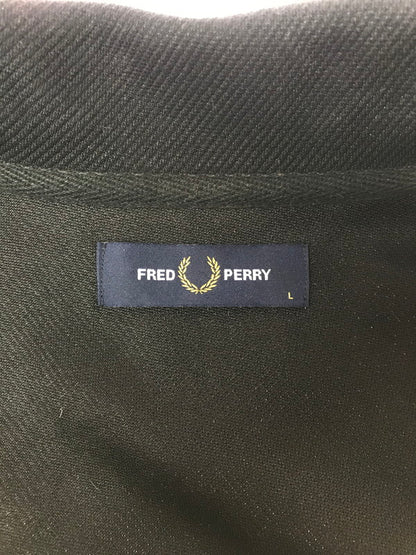【中古品】【メンズ】 FRED PERRY フレッドペリー TENNIS GRIP TAPED TRACK JACKET J1318 テニス グリップ テープド トラックジャケット ライトアウター 141-260814-rt-15-tagh サイズ：L カラー：ブラック 万代Net店