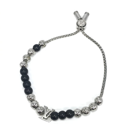 【中古品】【メンズ】 LOUIS VUITTON ルイ・ヴィトン MONOGRAM BEADS BRACELET M00512 モノグラム ビーズ ブレスレット アクセサリー 179-260818-rt-26-tag カラー：シルバー/ブラック 万代Net店