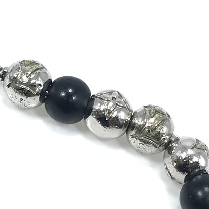 【中古品】【メンズ】 LOUIS VUITTON ルイ・ヴィトン MONOGRAM BEADS BRACELET M00512 モノグラム ビーズ ブレスレット アクセサリー 179-260818-rt-26-tag カラー：シルバー/ブラック 万代Net店