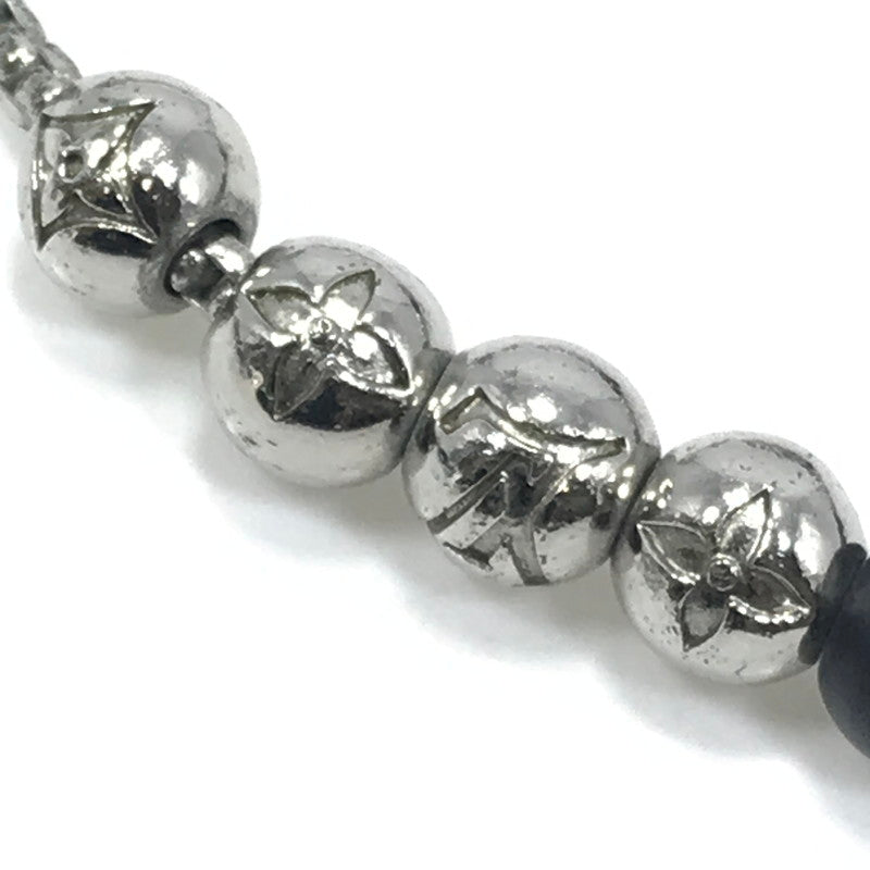 【中古品】【メンズ】 LOUIS VUITTON ルイ・ヴィトン MONOGRAM BEADS BRACELET M00512 モノグラム ビーズ ブレスレット アクセサリー 179-260818-rt-26-tag カラー：シルバー/ブラック 万代Net店