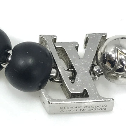 【中古品】【メンズ】 LOUIS VUITTON ルイ・ヴィトン MONOGRAM BEADS BRACELET M00512 モノグラム ビーズ ブレスレット アクセサリー 179-260818-rt-26-tag カラー：シルバー/ブラック 万代Net店