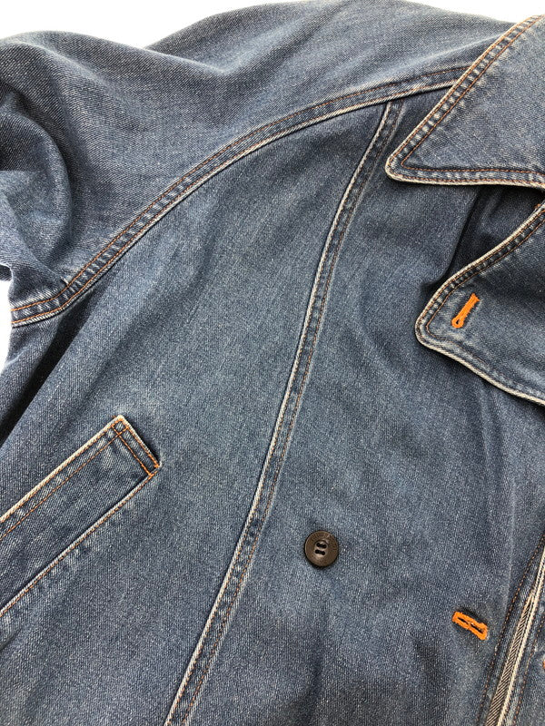【中古品】【メンズ】 TRUSSARDI JEANS トラサルディ ジーンズ DENIM RIDERS JACKET デニム ライダース ジャケット ライトアウター 146-260815-rt-15-tagh サイズ：48 カラー：インディゴ 万代Net店