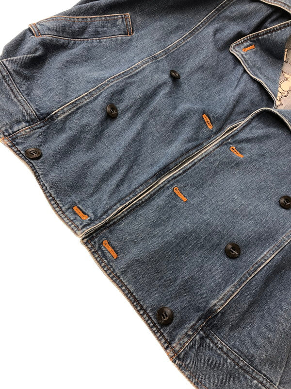 【中古品】【メンズ】 TRUSSARDI JEANS トラサルディ ジーンズ DENIM RIDERS JACKET デニム ライダース ジャケット ライトアウター 146-260815-rt-15-tagh サイズ：48 カラー：インディゴ 万代Net店