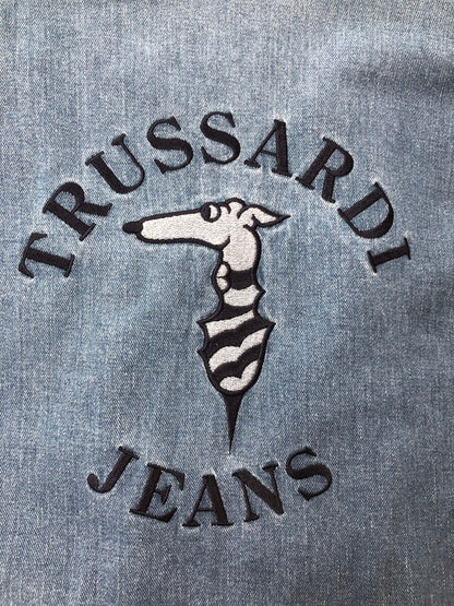 【中古品】【メンズ】 TRUSSARDI JEANS トラサルディ ジーンズ DENIM RIDERS JACKET デニム ライダース ジャケット ライトアウター 146-260815-rt-15-tagh サイズ：48 カラー：インディゴ 万代Net店