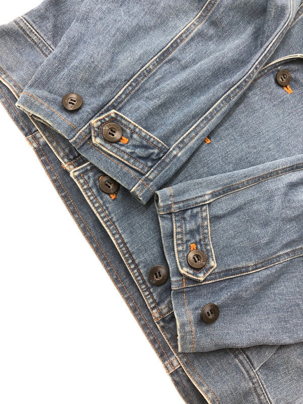 【中古品】【メンズ】 TRUSSARDI JEANS トラサルディ ジーンズ DENIM RIDERS JACKET デニム ライダース ジャケット ライトアウター 146-260815-rt-15-tagh サイズ：48 カラー：インディゴ 万代Net店
