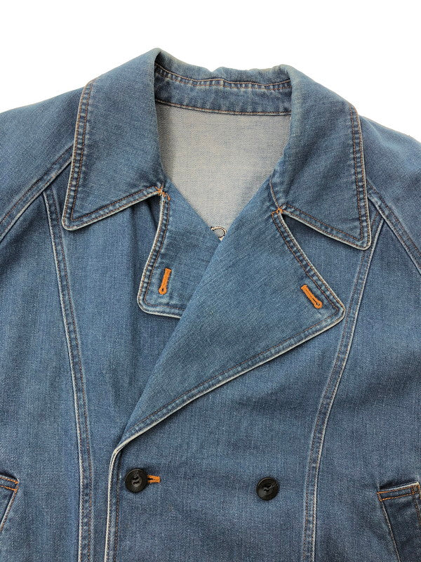 【中古品】【メンズ】 TRUSSARDI JEANS トラサルディ ジーンズ DENIM RIDERS JACKET デニム ライダース ジャケット ライトアウター 146-260815-rt-15-tagh サイズ：48 カラー：インディゴ 万代Net店