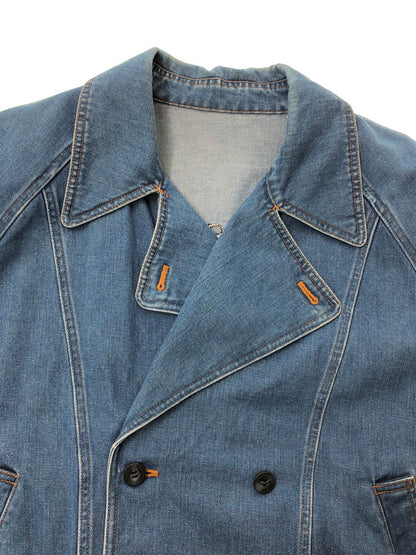 【中古品】【メンズ】 TRUSSARDI JEANS トラサルディ ジーンズ DENIM RIDERS JACKET デニム ライダース ジャケット ライトアウター 146-260815-rt-15-tagh サイズ：48 カラー：インディゴ 万代Net店