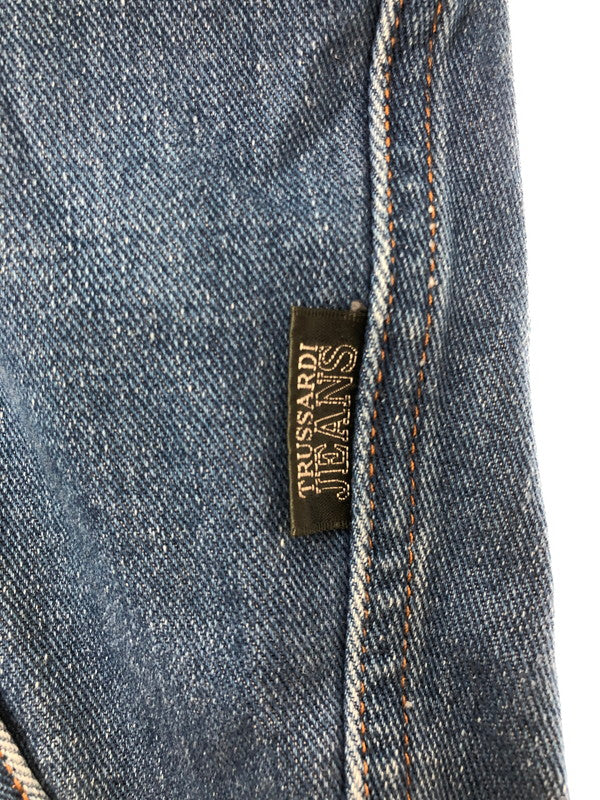 【中古品】【メンズ】 TRUSSARDI JEANS トラサルディ ジーンズ DENIM RIDERS JACKET デニム ライダース ジャケット ライトアウター 146-260815-rt-15-tagh サイズ：48 カラー：インディゴ 万代Net店