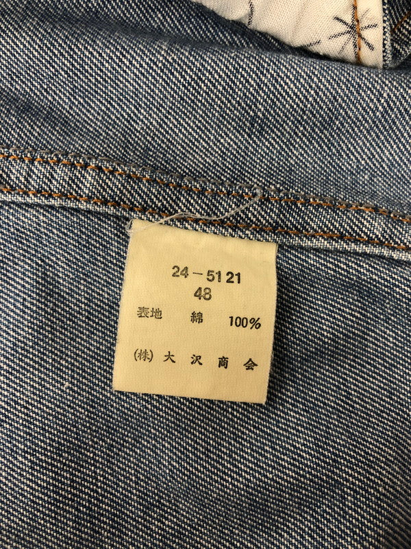 【中古品】【メンズ】 TRUSSARDI JEANS トラサルディ ジーンズ DENIM RIDERS JACKET デニム ライダース ジャケット ライトアウター 146-260815-rt-15-tagh サイズ：48 カラー：インディゴ 万代Net店