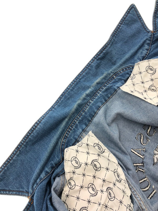 【中古品】【メンズ】 TRUSSARDI JEANS トラサルディ ジーンズ DENIM RIDERS JACKET デニム ライダース ジャケット ライトアウター 146-260815-rt-15-tagh サイズ：48 カラー：インディゴ 万代Net店