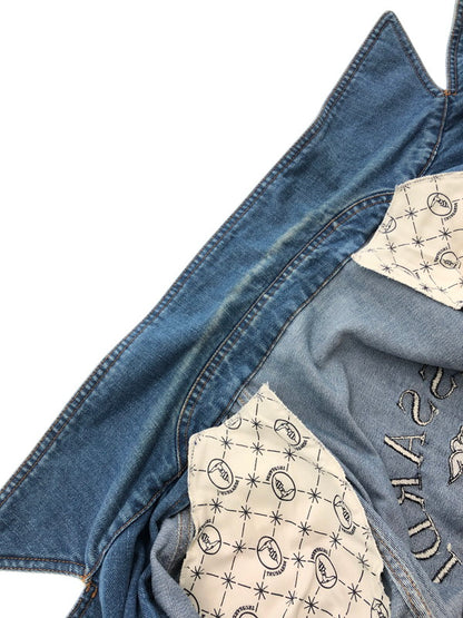 【中古品】【メンズ】 TRUSSARDI JEANS トラサルディ ジーンズ DENIM RIDERS JACKET デニム ライダース ジャケット ライトアウター 146-260815-rt-15-tagh サイズ：48 カラー：インディゴ 万代Net店