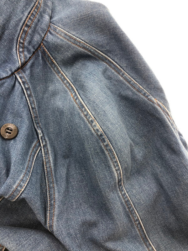 【中古品】【メンズ】 TRUSSARDI JEANS トラサルディ ジーンズ DENIM RIDERS JACKET デニム ライダース ジャケット ライトアウター 146-260815-rt-15-tagh サイズ：48 カラー：インディゴ 万代Net店