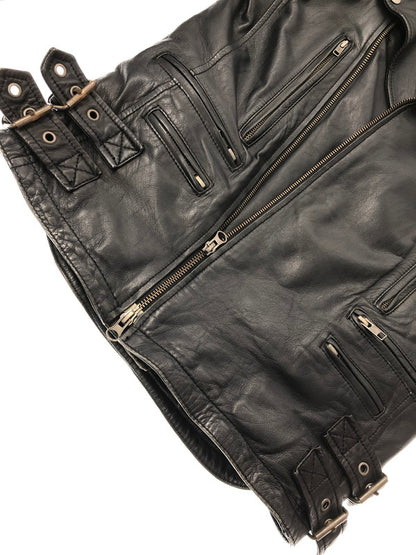【現状渡し品】【メンズ】 JACK ROSE ジャック ローズ SHEEP SKIN RIDERS 273502 シープ スキン ライダース ライトアウター 147-260815-rt-18-tagh サイズ：3 カラー：ブラック 万代Net店