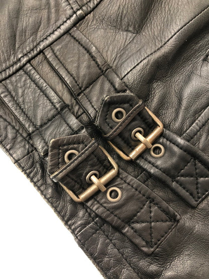 【現状渡し品】【メンズ】 JACK ROSE ジャック ローズ SHEEP SKIN RIDERS 273502 シープ スキン ライダース ライトアウター 147-260815-rt-18-tagh サイズ：3 カラー：ブラック 万代Net店