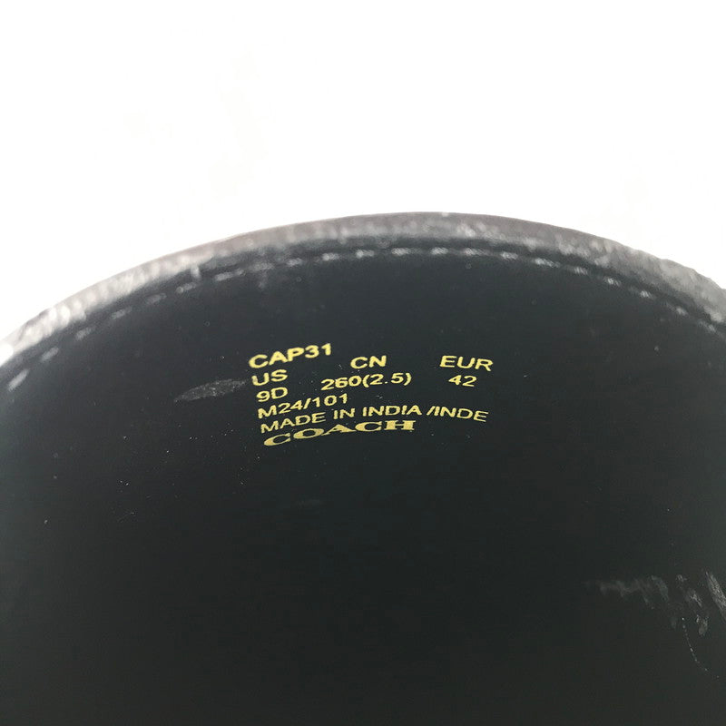 【中古美品】【メンズ】 COACH コーチ REAGAN PENNY LOAFERS CAP31 レーガン ペニー ローファー 靴 183-260815-rt-28-tagh サイズ：26ｃｍ ＵＳ9Ｄ カラー：ブラック 万代Net店