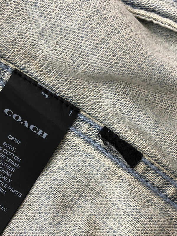 【中古品】【メンズ】 COACH コーチ SIGNATURE DENIM JACKET C8787 シグネイチャー デニムジャケット ライトアウター 183-260815-rt-12-tagh サイズ：M カラー：インディゴ 万代Net店