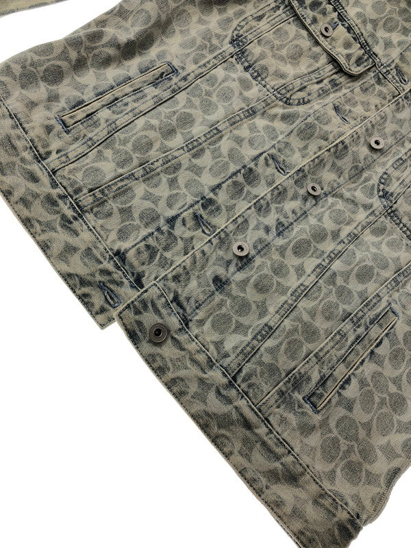 【中古品】【メンズ】 COACH コーチ SIGNATURE DENIM JACKET C8787 シグネイチャー デニムジャケット ライトアウター 183-260815-rt-12-tagh サイズ：M カラー：インディゴ 万代Net店