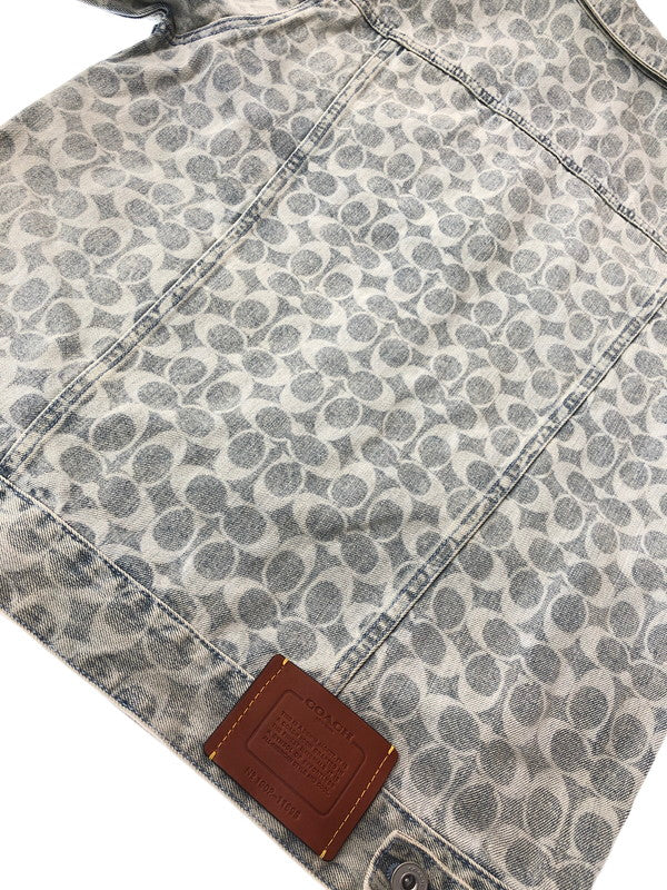 【中古品】【メンズ】 COACH コーチ SIGNATURE DENIM JACKET C8787 シグネイチャー デニムジャケット ライトアウター 183-260815-rt-12-tagh サイズ：M カラー：インディゴ 万代Net店