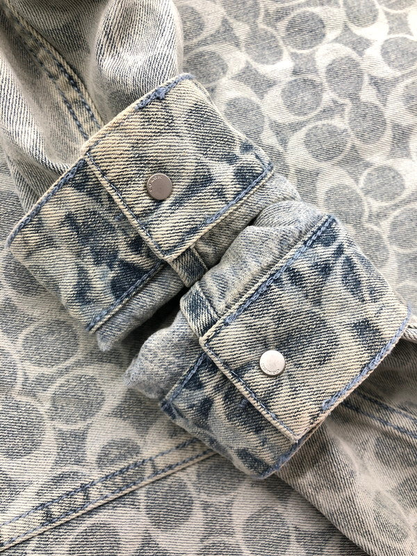 【中古品】【メンズ】 COACH コーチ SIGNATURE DENIM JACKET C8787 シグネイチャー デニムジャケット ライトアウター 183-260815-rt-12-tagh サイズ：M カラー：インディゴ 万代Net店