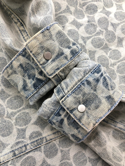 【中古品】【メンズ】 COACH コーチ SIGNATURE DENIM JACKET C8787 シグネイチャー デニムジャケット ライトアウター 183-260815-rt-12-tagh サイズ：M カラー：インディゴ 万代Net店