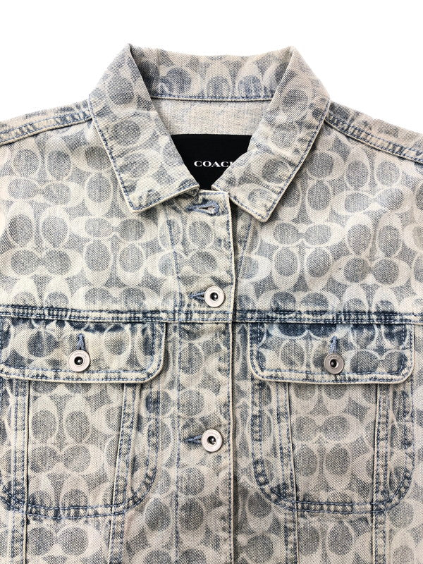 【中古品】【メンズ】 COACH コーチ SIGNATURE DENIM JACKET C8787 シグネイチャー デニムジャケット ライトアウター 183-260815-rt-12-tagh サイズ：M カラー：インディゴ 万代Net店