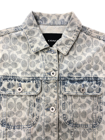 【中古品】【メンズ】 COACH コーチ SIGNATURE DENIM JACKET C8787 シグネイチャー デニムジャケット ライトアウター 183-260815-rt-12-tagh サイズ：M カラー：インディゴ 万代Net店
