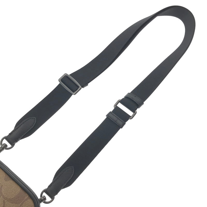【中古品】【メンズ】 COACH コーチ SIGNATURE COATED CANVAS BROWN C0912シグネチャー コーテッド キャンバス ショルダーバッグ カバン 180-260904-rt-22-tagh カラー：ブラウン 万代Net店