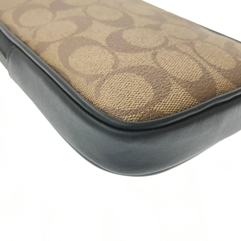 【中古品】【メンズ】 COACH コーチ SIGNATURE COATED CANVAS BROWN C0912シグネチャー コーテッド キャンバス ショルダーバッグ カバン 180-260904-rt-22-tagh カラー：ブラウン 万代Net店