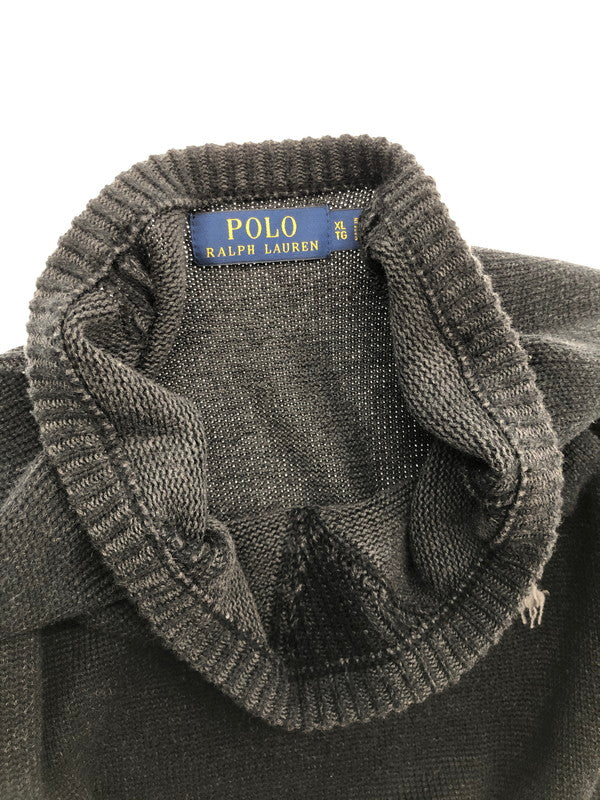 【中古品】【メンズ】 POLO RALPH LAUREN ポロ・ラルフローレン KNIT SWEATER BLACK 前V ニット セーター トップス 147-260815-rt-11-tagh サイズ：XL カラー：ブラック 万代Net店