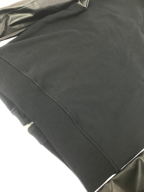 【中古品】【メンズ】 DIESEL ディーゼル S-MIRR-NEW-B JACKET A13041 フェイクレザー 切り替え パーカー トップス 141-260814-rt-14-tagh サイズ：L カラー：ブラック 万代Net店