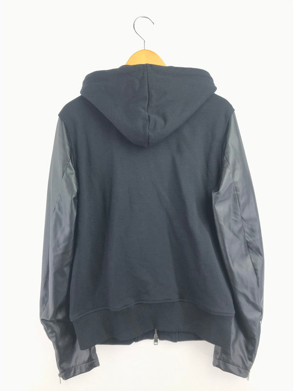 【中古品】【メンズ】 DIESEL ディーゼル S-MIRR-NEW-B JACKET A13041 フェイクレザー 切り替え パーカー トップス 141-260814-rt-14-tagh サイズ：L カラー：ブラック 万代Net店