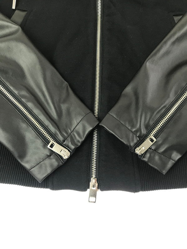 【中古品】【メンズ】 DIESEL ディーゼル S-MIRR-NEW-B JACKET A13041 フェイクレザー 切り替え パーカー トップス 141-260814-rt-14-tagh サイズ：L カラー：ブラック 万代Net店
