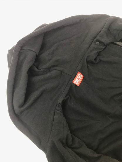 【中古品】【メンズ】 DIESEL ディーゼル S-MIRR-NEW-B JACKET A13041 フェイクレザー 切り替え パーカー トップス 141-260814-rt-14-tagh サイズ：L カラー：ブラック 万代Net店