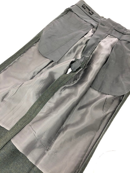 【中古品】【メンズ】 CHRISTIAN DIOR クリスチャン ディオール MONSIEUR WOOL SLACKS PANTS ムッシュ ウール スラックス パンツ ボトムス 152-260816-rt-21-tagh サイズ：82L カラー：グリーン系 万代Net店