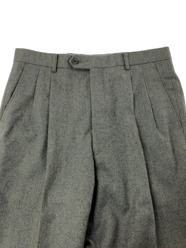 【中古品】【メンズ】 CHRISTIAN DIOR クリスチャン ディオール MONSIEUR WOOL SLACKS PANTS ムッシュ ウール スラックス パンツ ボトムス 152-260816-rt-21-tagh サイズ：82L カラー：グリーン系 万代Net店