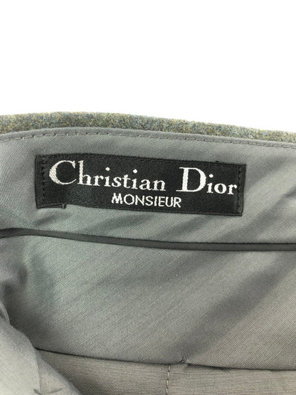 【中古品】【メンズ】 CHRISTIAN DIOR クリスチャン ディオール MONSIEUR WOOL SLACKS PANTS ムッシュ ウール スラックス パンツ ボトムス 152-260816-rt-21-tagh サイズ：82L カラー：グリーン系 万代Net店