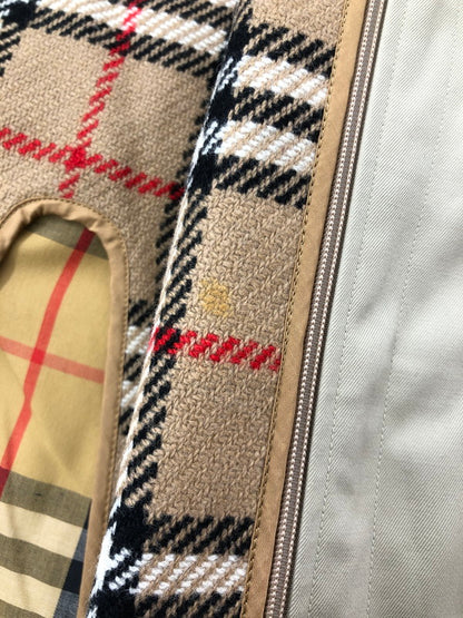 【中古品】【メンズ】 BURBERRYS バーバリーズ WOOL CHECK LINER SOUTIEN COLLAR COAT サテンカラー コート 146-260815-rt-19-tagh サイズ：不明 下記参照 カラー：ベージュ 万代Net店