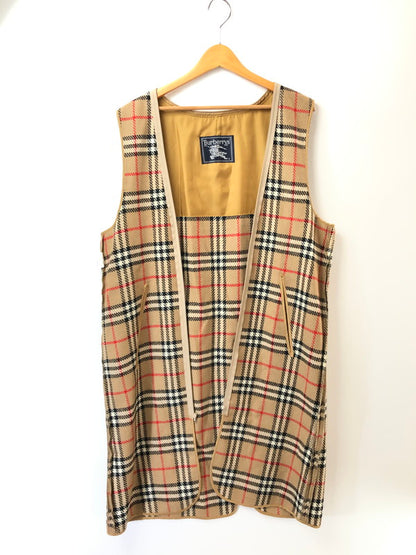 【中古品】【メンズ】 BURBERRYS バーバリーズ WOOL CHECK LINER SOUTIEN COLLAR COAT サテンカラー コート 146-260815-rt-19-tagh サイズ：不明 下記参照 カラー：ベージュ 万代Net店
