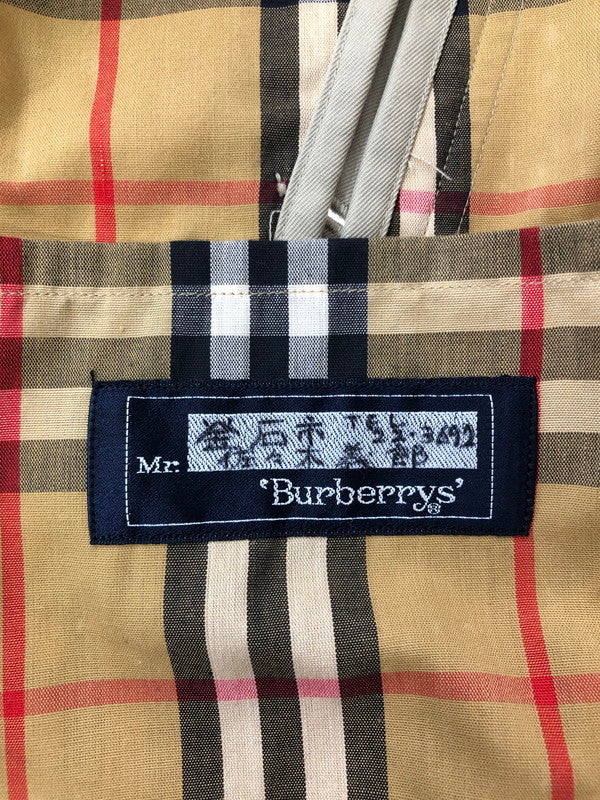 【中古品】【メンズ】 BURBERRYS バーバリーズ WOOL CHECK LINER SOUTIEN COLLAR COAT サテンカラー コート 146-260815-rt-19-tagh サイズ：不明 下記参照 カラー：ベージュ 万代Net店
