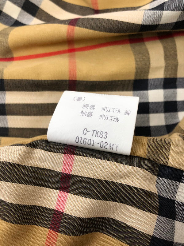 【中古品】【メンズ】 BURBERRYS バーバリーズ WOOL CHECK LINER SOUTIEN COLLAR COAT サテンカラー コート 146-260815-rt-19-tagh サイズ：不明 下記参照 カラー：ベージュ 万代Net店