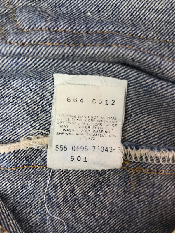 【中古品】【メンズ】 LEVI'S リーバイス BIG-E 90S DENIM PANTS 73043-3 USA製 555刻印 95年製 デニムパンツ ジーンズ ボトムス 157-260814-rt-18-tagh サイズ：W32 カラー：インディゴ 万代Net店