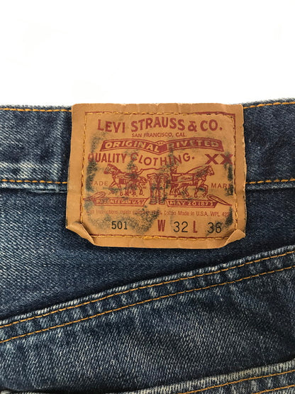 【中古品】【メンズ】 LEVI'S リーバイス BIG-E 90S DENIM PANTS 73043-3 USA製 555刻印 95年製 デニムパンツ ジーンズ ボトムス 157-260814-rt-18-tagh サイズ：W32 カラー：インディゴ 万代Net店