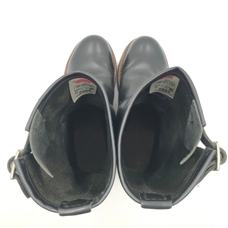 【中古品】【メンズ】 RED WING レッドウィング ENGINEER BOOTS BLACK 2268 PT99 USA製 04年製 エンジニア ブーツ 靴 164-260816-rt-08-tagh サイズ：25.5cm US7.5 カラー：ブラウン 万代Net店