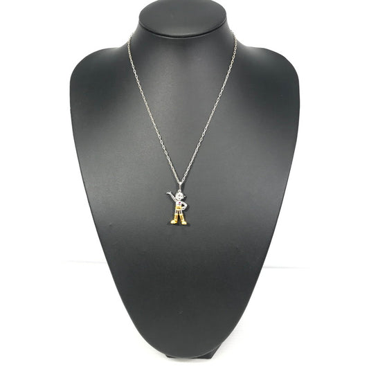 【中古品】【メンズ】 AMBUSH アンブッシュ × 鉄腕アトム コラボ ASTRO BOY NECKLACE SILVER GOLD アストロ ボーイ ネックレス アクセサリー 192-260818-rt-24-tag カラー：シルバー/ゴールド 万代Net店